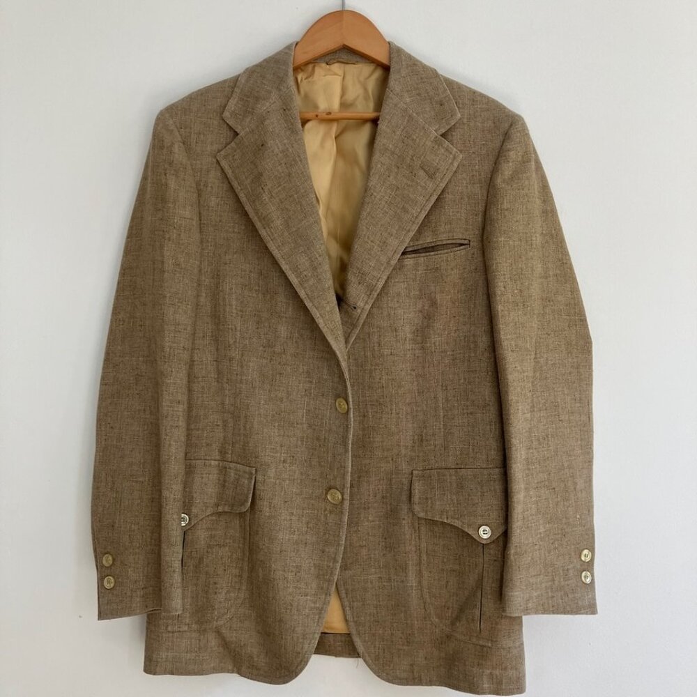Mens Vintage Tan Skihaus Blazer Jacket 38R
